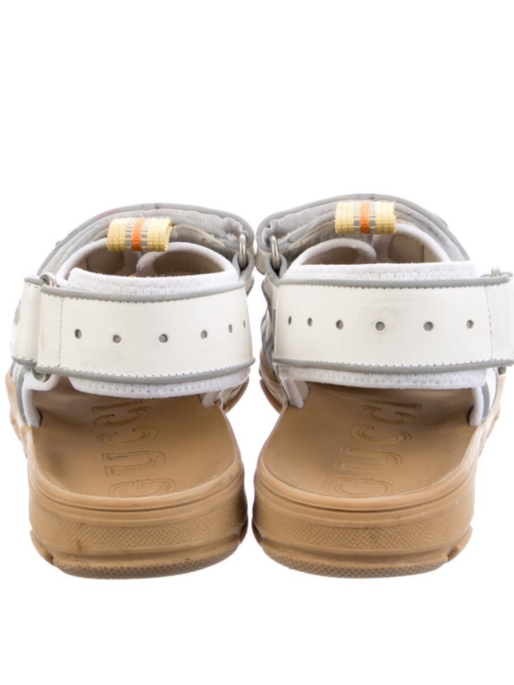 Gucci Rubber And Leather Sandals View 4